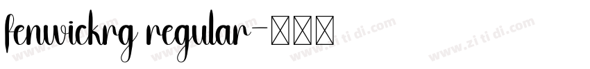 fenwickrg regular字体转换
